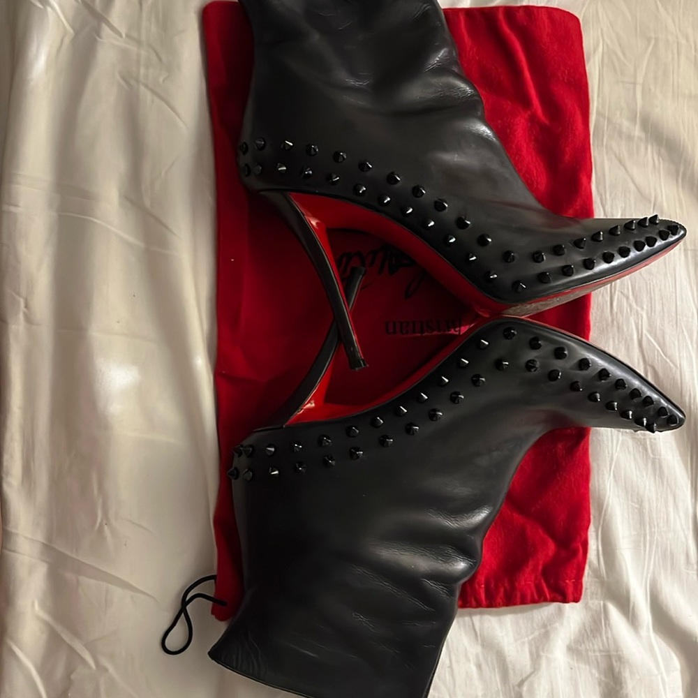 Christian Louboutin, black studded heels size 39